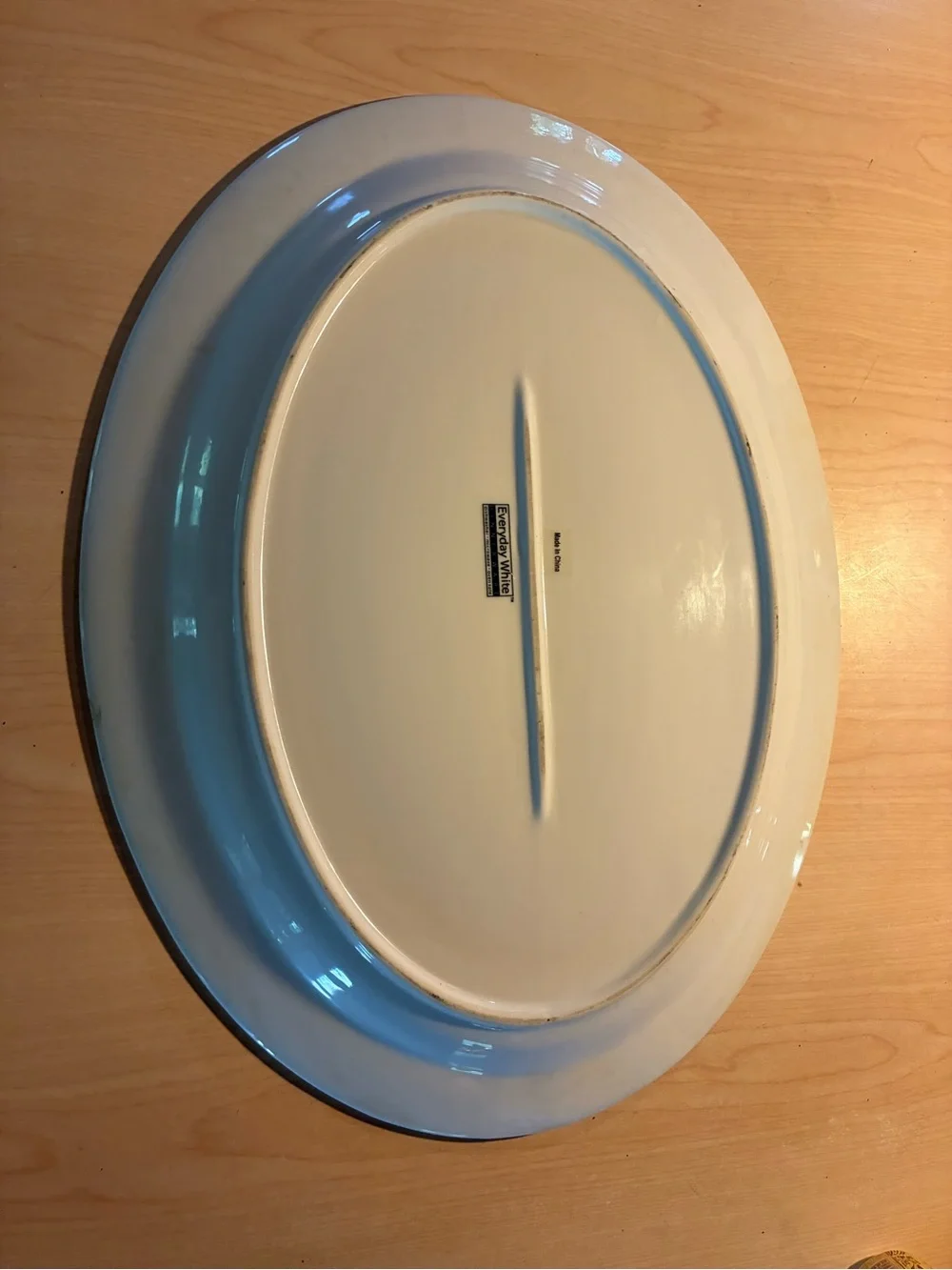Vintage everyday white dinner food platter the big one 21x16 inch